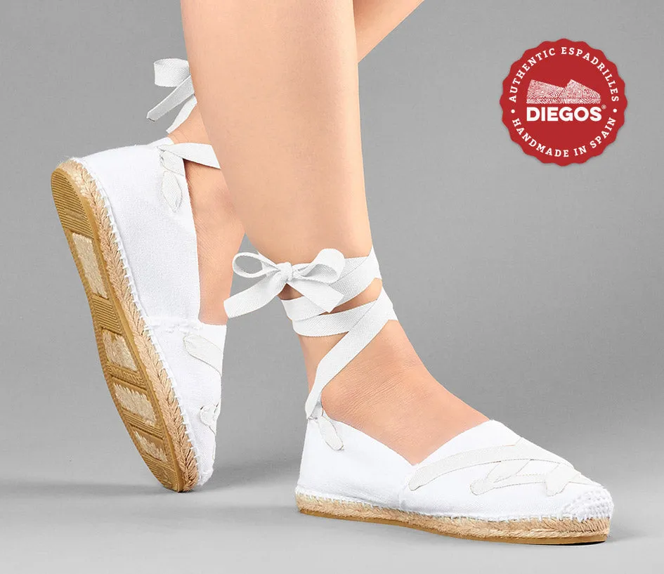 White classic laces espadrilles