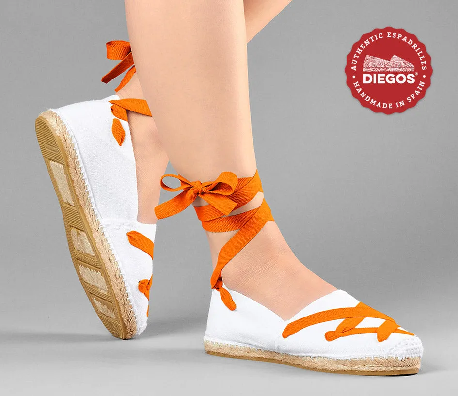 White classic laces espadrilles
