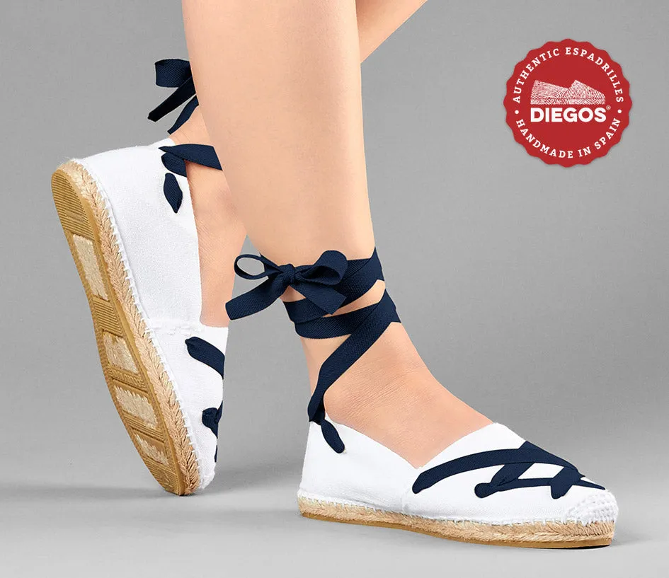 White classic laces espadrilles