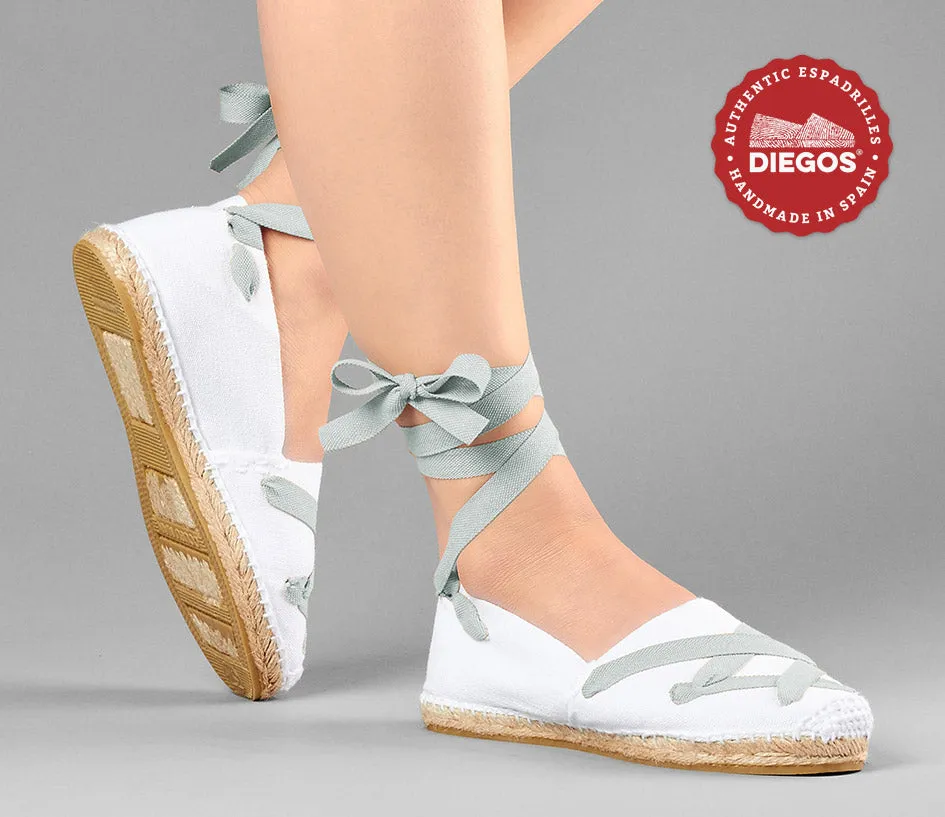 White classic laces espadrilles