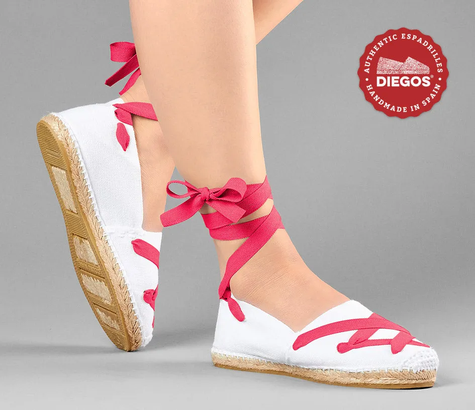 White classic laces espadrilles